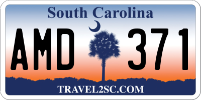 SC license plate AMD371