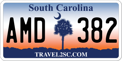 SC license plate AMD382