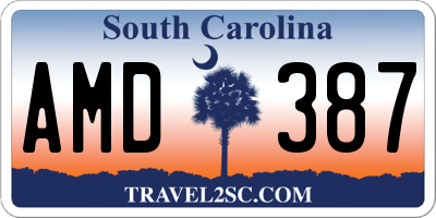 SC license plate AMD387