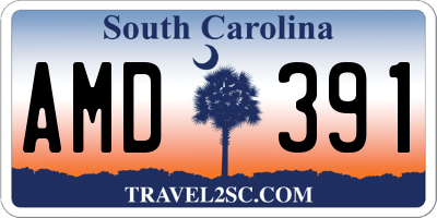 SC license plate AMD391