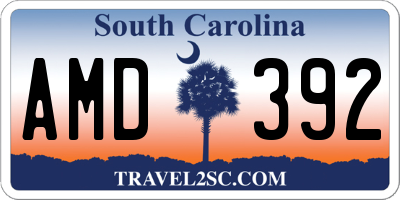 SC license plate AMD392