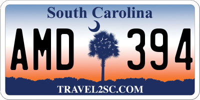 SC license plate AMD394