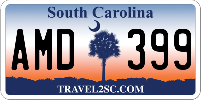 SC license plate AMD399