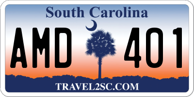 SC license plate AMD401