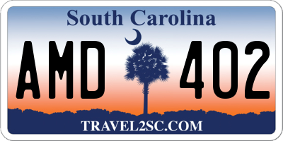 SC license plate AMD402