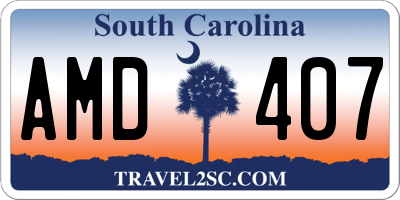 SC license plate AMD407