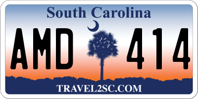 SC license plate AMD414