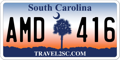 SC license plate AMD416