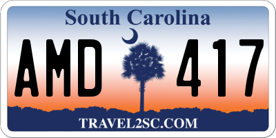 SC license plate AMD417