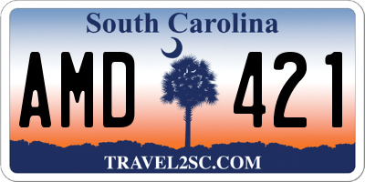SC license plate AMD421