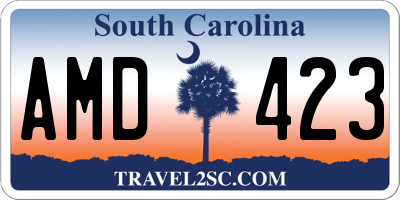 SC license plate AMD423