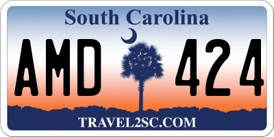SC license plate AMD424