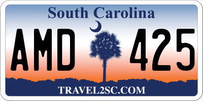 SC license plate AMD425