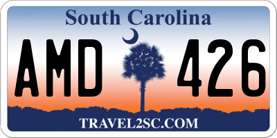 SC license plate AMD426