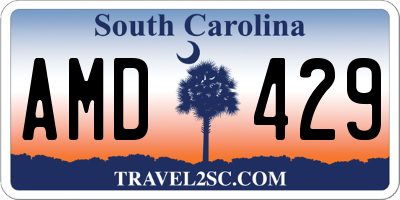 SC license plate AMD429