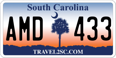SC license plate AMD433