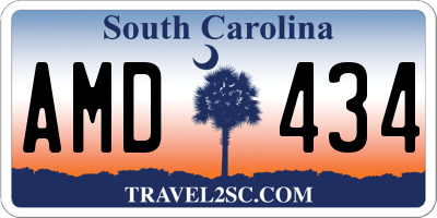 SC license plate AMD434