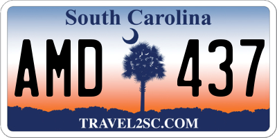 SC license plate AMD437