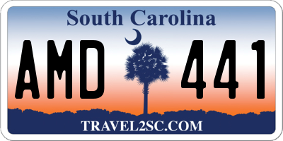 SC license plate AMD441