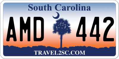 SC license plate AMD442