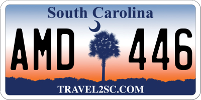 SC license plate AMD446