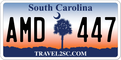 SC license plate AMD447
