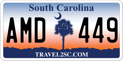 SC license plate AMD449