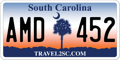 SC license plate AMD452