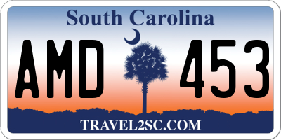 SC license plate AMD453
