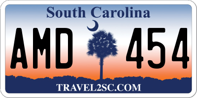 SC license plate AMD454