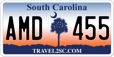 SC license plate AMD455