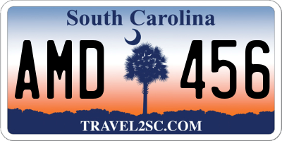 SC license plate AMD456