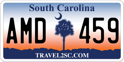 SC license plate AMD459