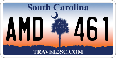 SC license plate AMD461