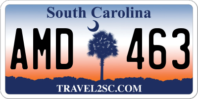 SC license plate AMD463