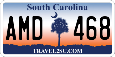 SC license plate AMD468