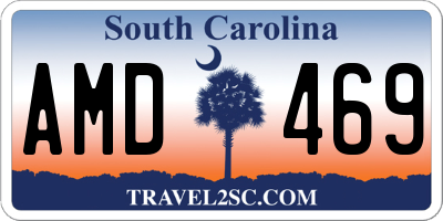 SC license plate AMD469