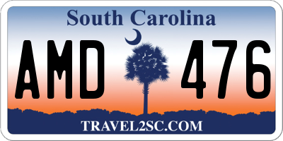 SC license plate AMD476