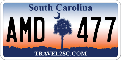 SC license plate AMD477