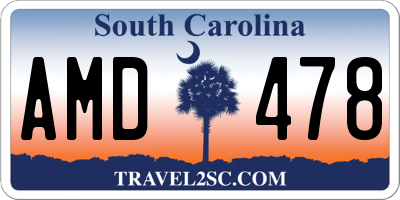 SC license plate AMD478