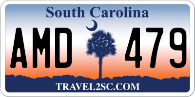 SC license plate AMD479