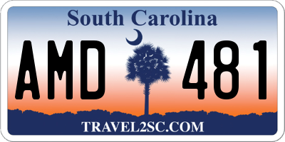 SC license plate AMD481