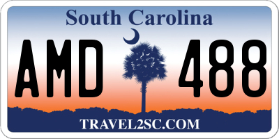 SC license plate AMD488