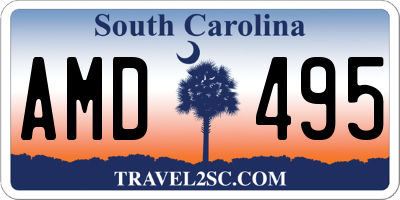SC license plate AMD495