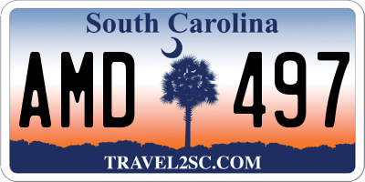 SC license plate AMD497