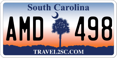 SC license plate AMD498