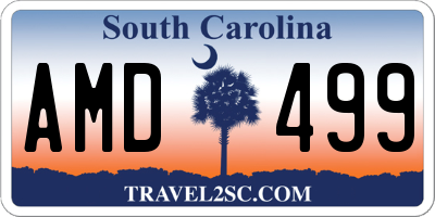 SC license plate AMD499