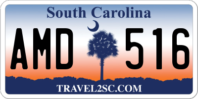 SC license plate AMD516