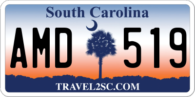 SC license plate AMD519