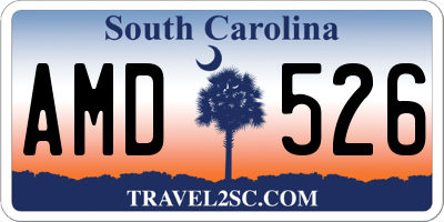 SC license plate AMD526